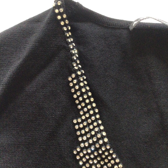 AD ORIGINALS BLACK RHINESTONE NECKLINE SLEEVELESS TOP SMALL - Picture 4 of 8